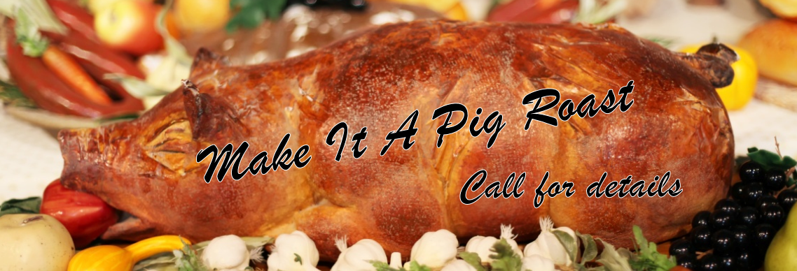 Add a Pig Roast to any Hawaiian Luau Party - Call us for details